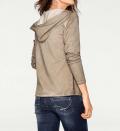 Designer-Sweatjacke mit Stickerei khaki