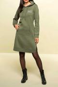 Designer-Sweatkleid mit Kapuze khaki