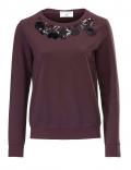 Designer-Sweatshirt bordeaux