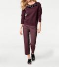 Designer-Sweatshirt bordeaux