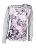 Designer-Sweatshirt grau-rosa