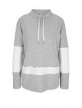 Designer-Sweatshirt grau-weiß