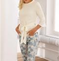 Designer-Sweatshirt mit Bindebändern champagner