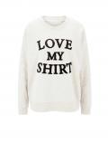 Designer-Sweatshirt mit Buchstaben ecru