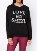 Designer-Sweatshirt mit Buchstaben schwarz