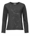 Designer-Sweatshirt mit Perlen grau