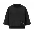 Designer-Sweatshirt mit Tasche schwarz