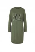 Designer-Sweatshirtkleid mit Ziersteinen khaki