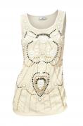 Designer-Top mit Perlen sand