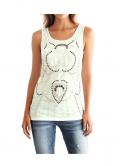 Designer-Top mit Perlen sand