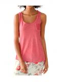Designer-Top mit Spitze koralle
