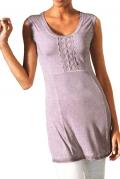 Designer-Top mit Spitze rosenholz