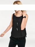 Designer-Top mit Spitze schwarz