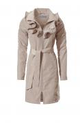 Designer-Trenchcoat mit Volant sand