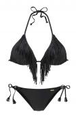 Designer-Triangelbikini schwarz C/D-Cup