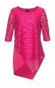 Designer-Tunika mit Pailletten pink