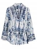 Designer-Tunika mit Stickerei blau