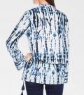 Designer-Tunika mit Stickerei blau