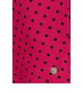 Designer-Tupfenkleid magenta
