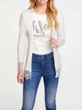 Designer-Twinset mit Spitze offwhite