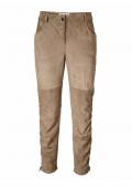 Designer-Velourslederhose sand