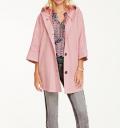 Designer-Velourslederimitat-Oversized-Jacke altrose