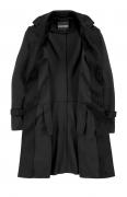 Designer-Velourslederimitatmantel schwarz