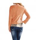 Designer-Velourslederjacke apricot