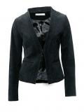 Designer-Velourslederjacke schwarz