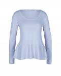 Designer-Volantpullover blau