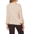 Designer-Volantpullover elfenbein