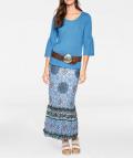 Designer-Volantshirt blau