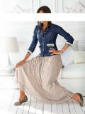 Designer-Wandlungskleid mit Spitze sand