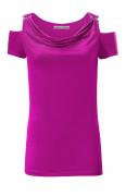 Designer-Wasserfallshirt mit Strass pink