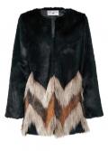 Designer-Webpeizjacke schwarz-bunt