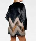 Designer-Webpeizjacke schwarz-bunt