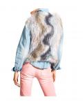 Designer-Webpelzweste bunt
