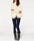 Designer-Webpelzweste creme