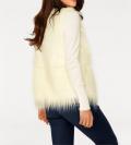 Designer-Webpelzweste creme