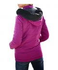 Designer-Wende-Steppjacke pink-schwarz