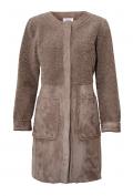 Designer-Wendemantel taupe