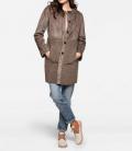 Designer-Wendemantel taupe