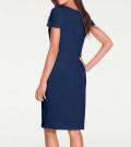 Designer-Wickeljerseykleid marine