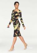 Designer-Wickelkleid bunt