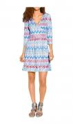 Designer-Wickelkleid bunt