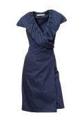 Designer-Wickelkleid marine