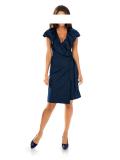Designer-Wickelkleid marine