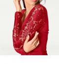 Designer-Wickelkleid rot