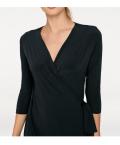 Designer-Wickelkleid schwarz