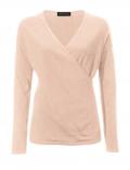 Designer-Wickelpullover rosé